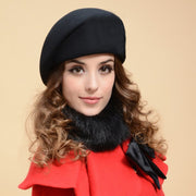 Women's Casual Wool Beret - Warm Outdoor Hat
