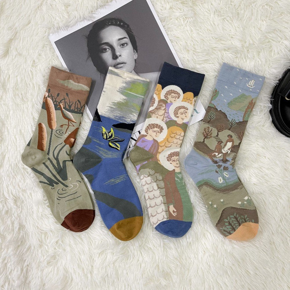 Vintage-Inspired Plaid Socks for Women