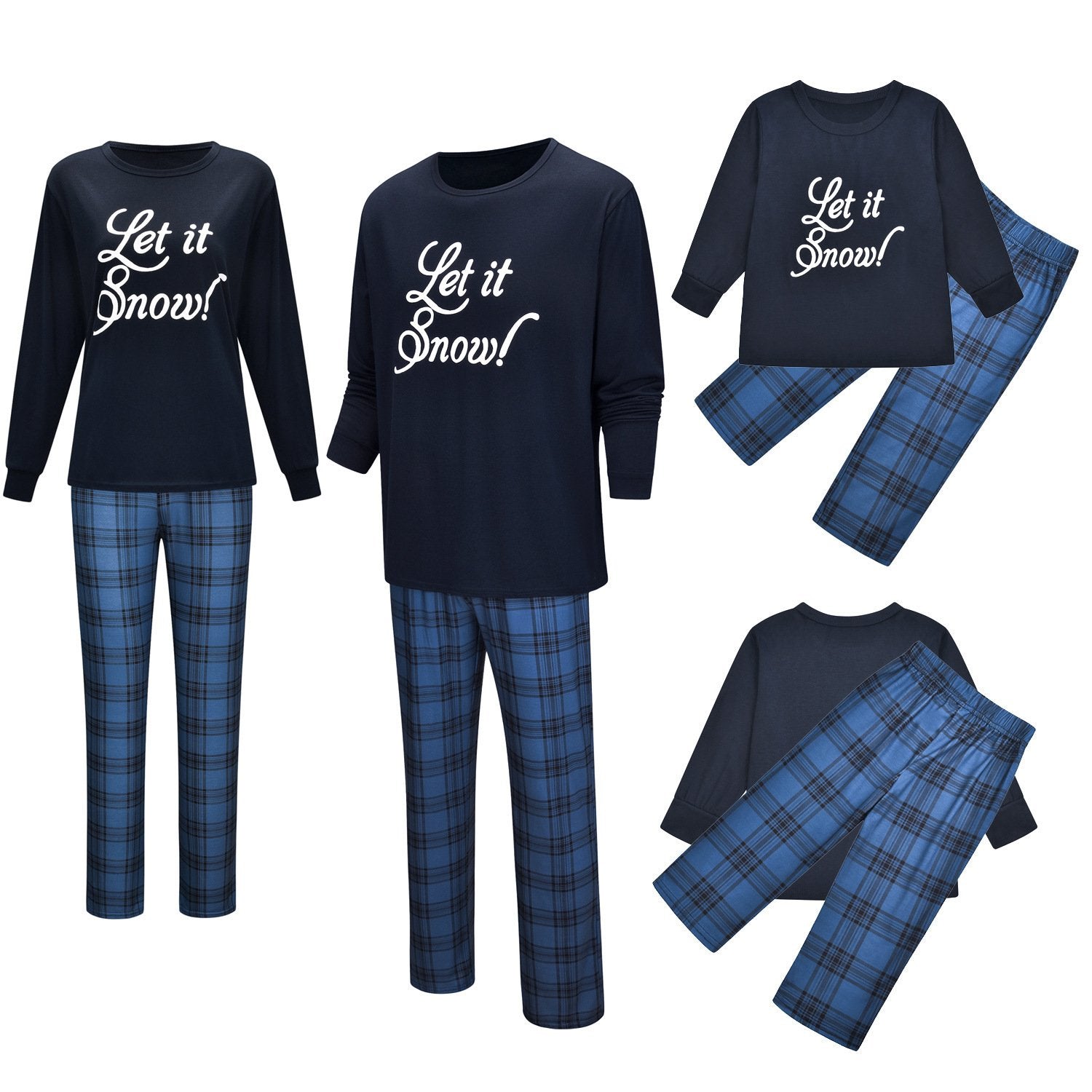 Cozy Family Christmas Letter Printing Wear Suit