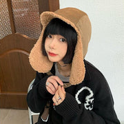 Warm Vintage Fleece Ear Guards Hat for Women