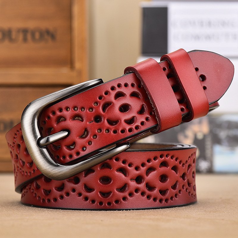Statement Pin Buckle Leather Belt for Women