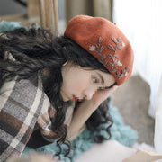 Floral Beret Hat