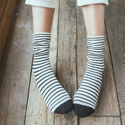 Japanese-Style Striped Women's Socks