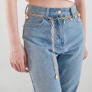 Gold Shell Starfish Waist Chain Body Chain Belt