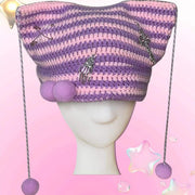 Cozy Knit Cat Ears Beanie for Women