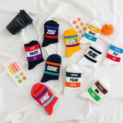 Breathable Mid-Calf Athletic Socks for Women