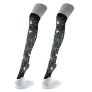 Dark Gothic Spider Web Lace Socks for Women