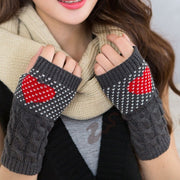 Warm Heart Christmas Gloves for Women