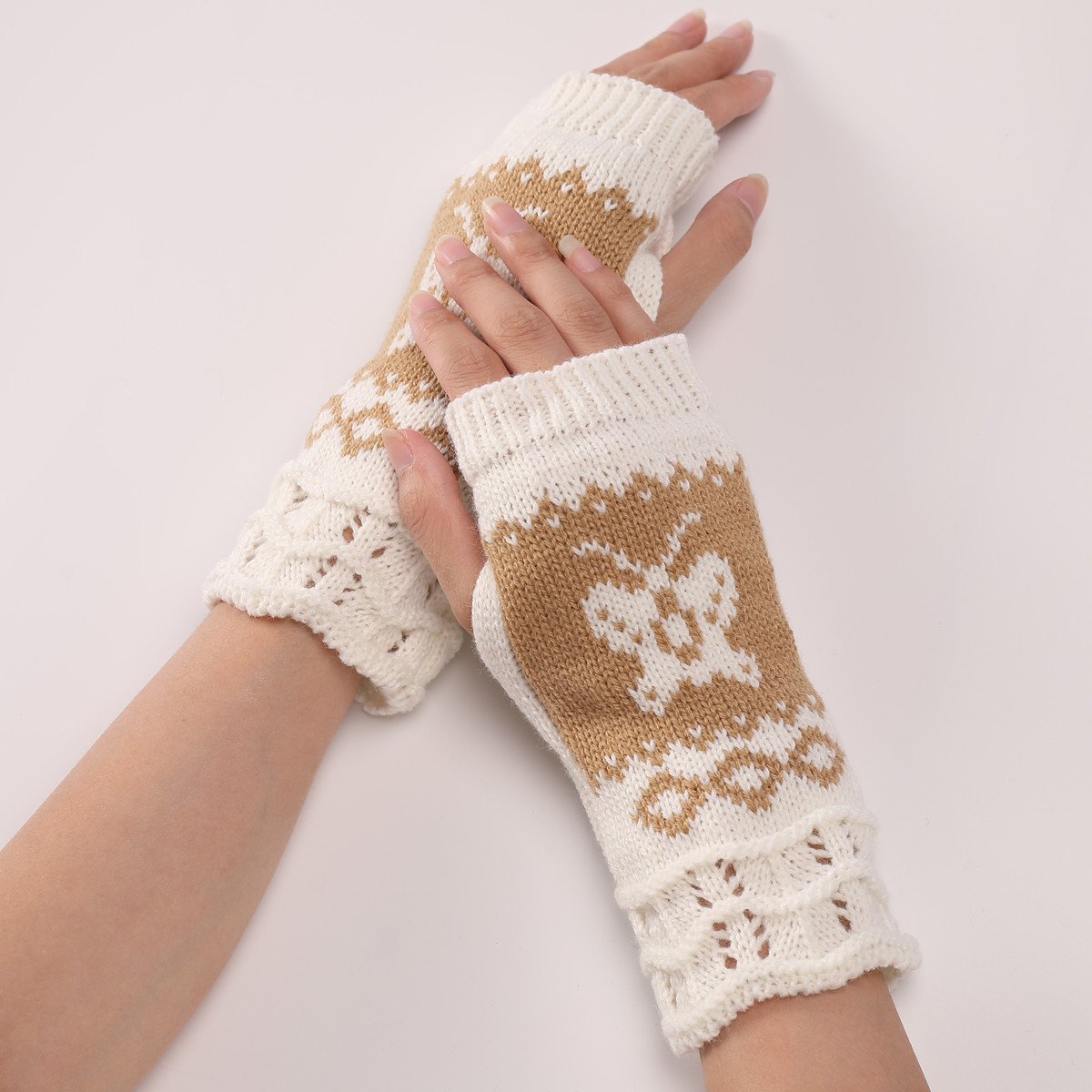 Warm Butterfly Gloves for Men & Women - Black, White, Grey