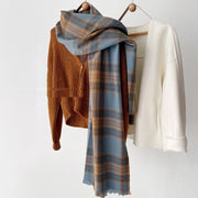 Warm Faux Cashmere Plaid Scarf Shawl - 4 Styles to Choose From