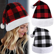 Christmas Party Hat Red Black Checkered