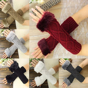 Twist Knitted Arm Warmers for Riding