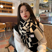 Cozy Autumn Winter Plaid Scarf