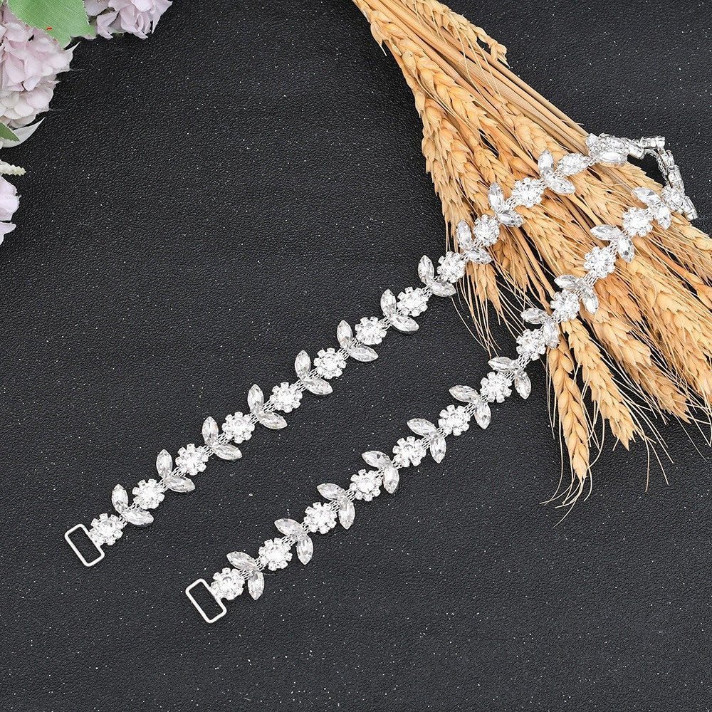 Statement Silver Rhinestone Waist Chain Belt