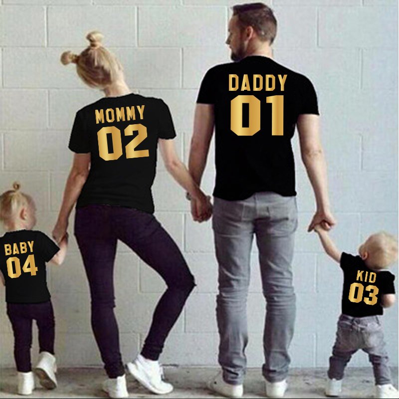 Family Matching T-Shirts for Dad Mom & Kids