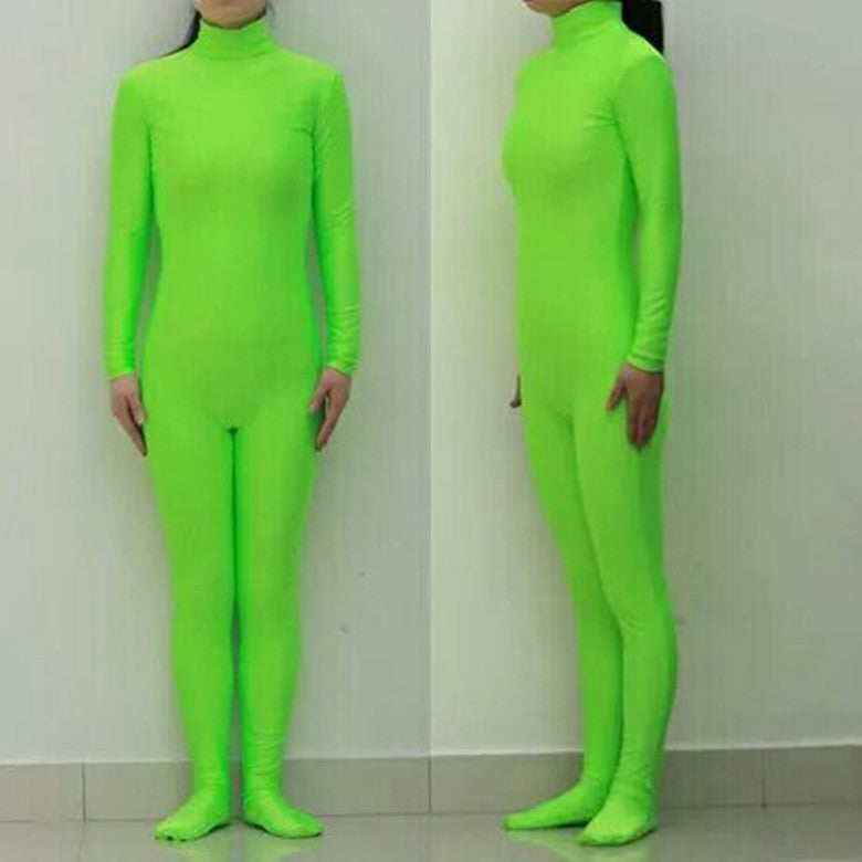 Fluorescent Green Lycra Jumpsuit