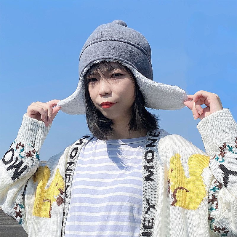 Warm Faux Lamb Wool Ear Cap for Autumn Winter