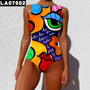 Double-Layer Floral Swimsuit with Chest Support