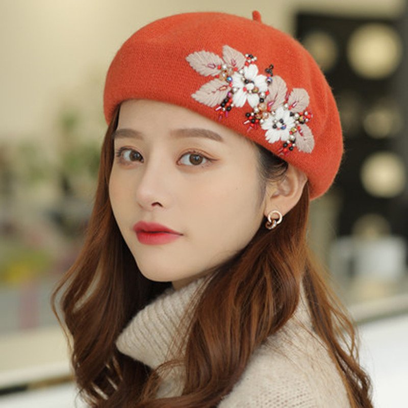 Warm Wool Beret Hat for Women, All-match Casual Style