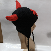 Halloween Devil Horn Knit Hat for Men & Women
