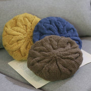 Solid Color Women's Warm Thick Beanie Hats