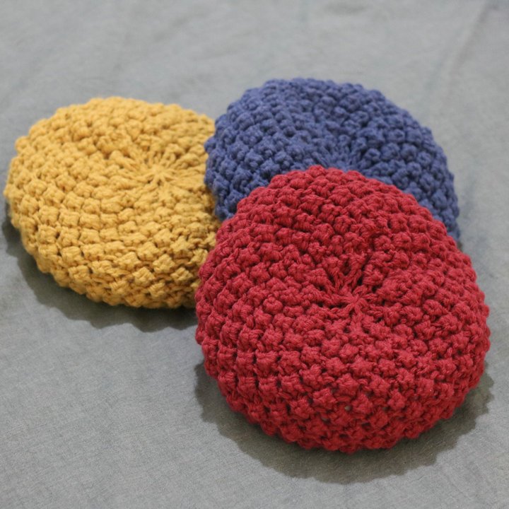 Preppy Solid Color Knitted Beret for Women