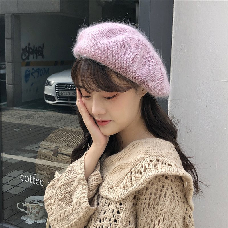 Autumn Warm Plaid Pumpkin Hat for Women