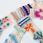 Trendy Summer Flower Socks for Women