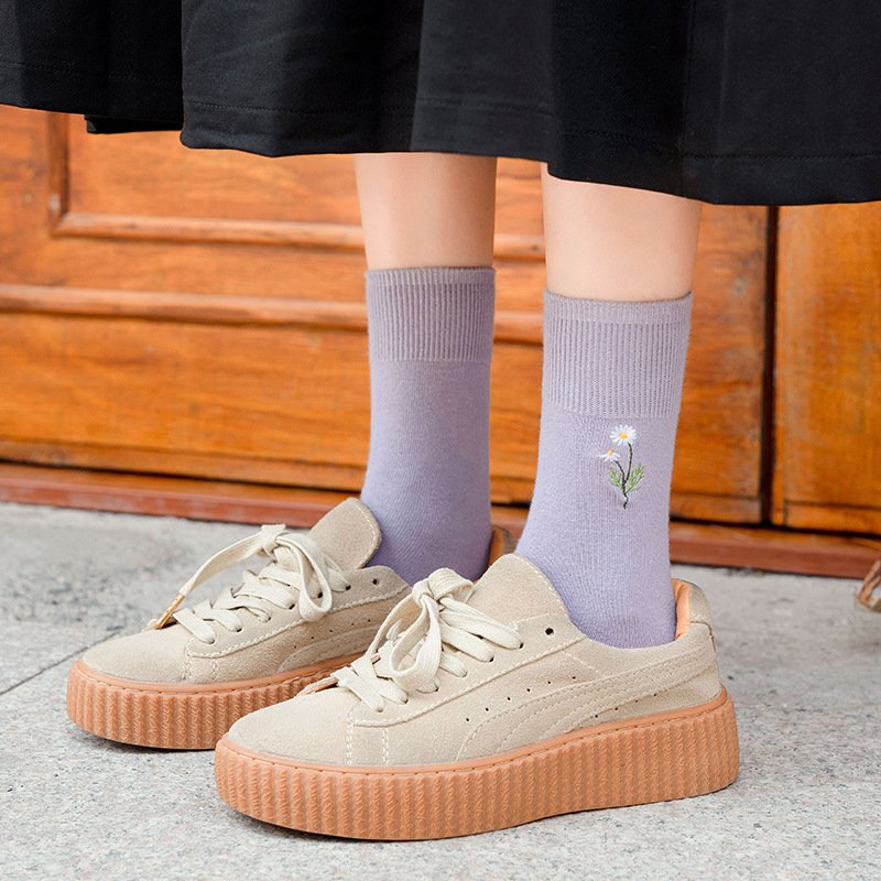 Colorful Floral Socks for Women