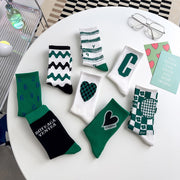 Breathable Green Sports Socks for Women