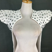 Shiny Black Diamond Cape for Women's Stage Shows and Parties