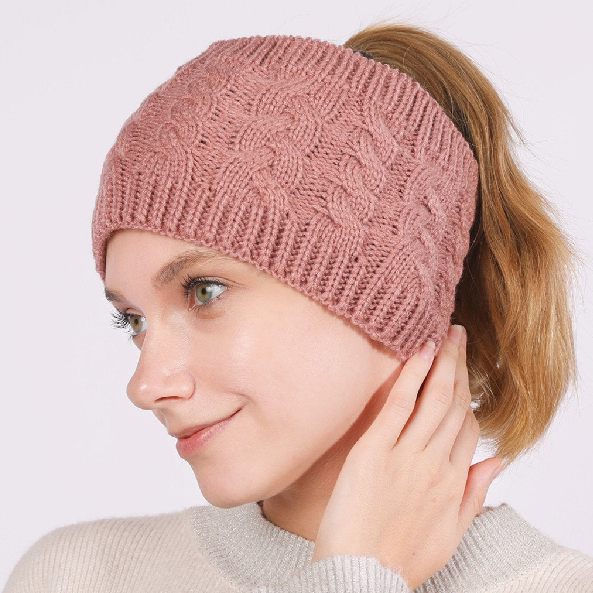 Women's Knitted Face Wash Head Cover Beanie