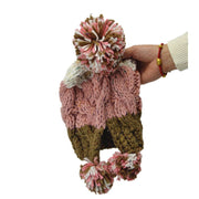 Warm 3-Color Wool Knit Beanie, Handmade for Men and Women