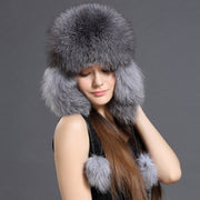 Warm Fox Fur Hat