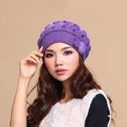 Warm Double Layer Rabbit Fur Hat for Women