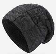 Plaid Velvet Thick Toe Pullover Cap