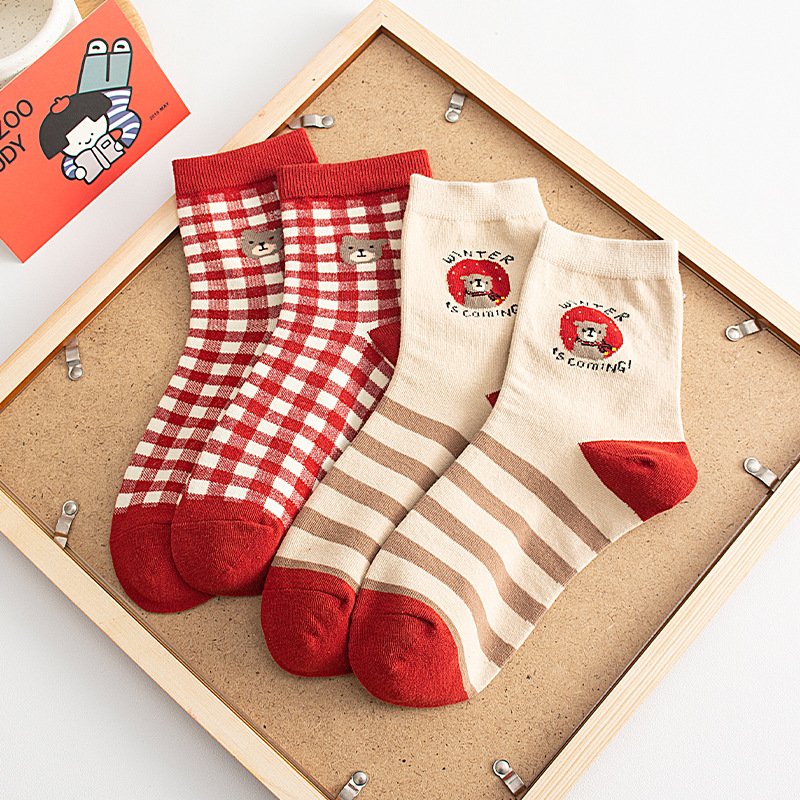 Cute Cartoon Socks for Women - Soft Cotton