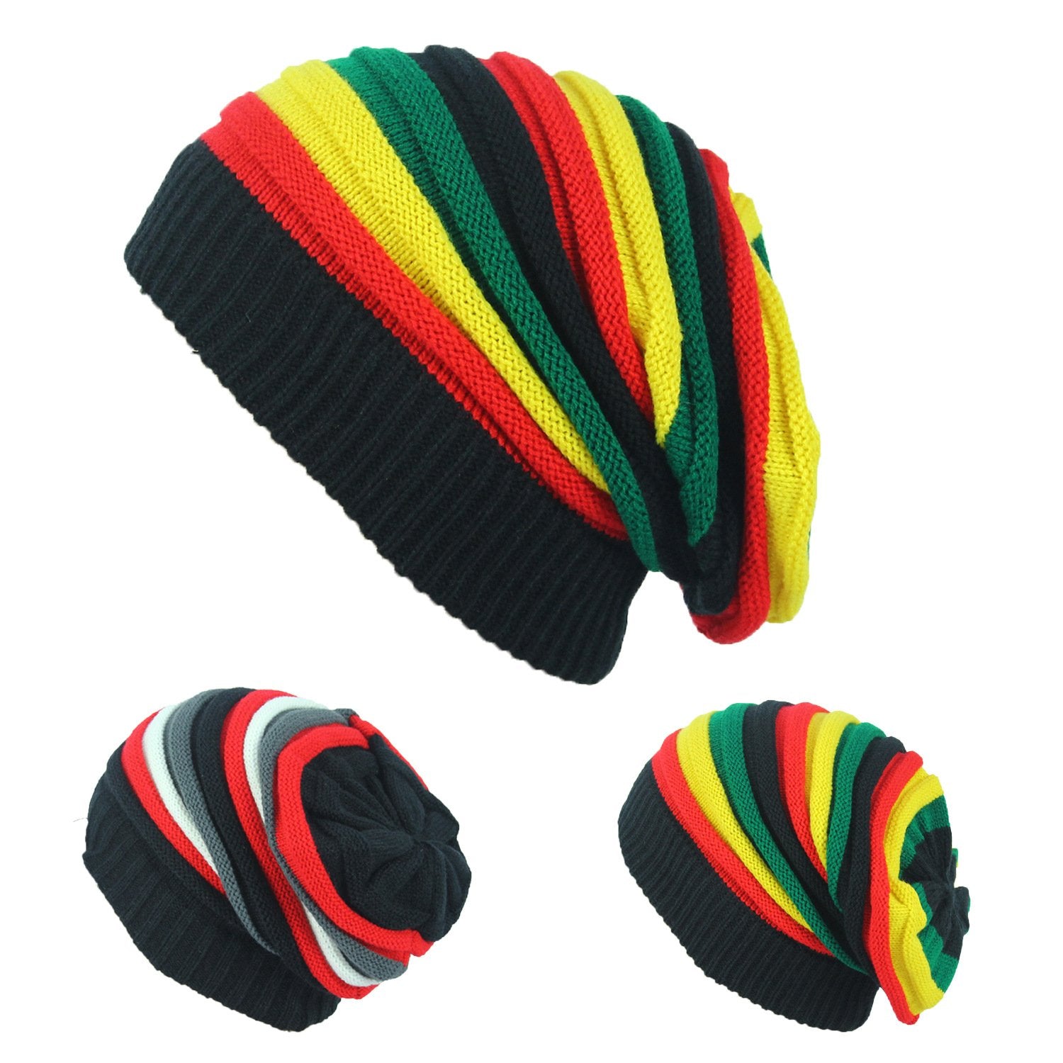 Warm Striped Wool Hat for Women Outdoor