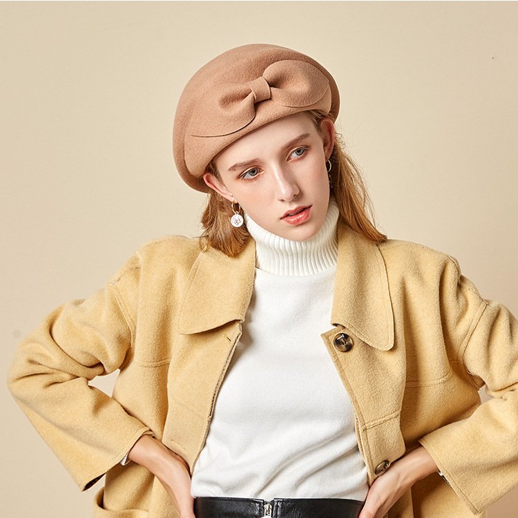 Vintage Wool Beret Hat for Women