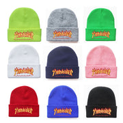 Flame Letter Knitted Hat - Warm & Stylish