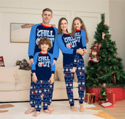 Unisex Alphabet Snowflake Print Parent-Child Suit Set