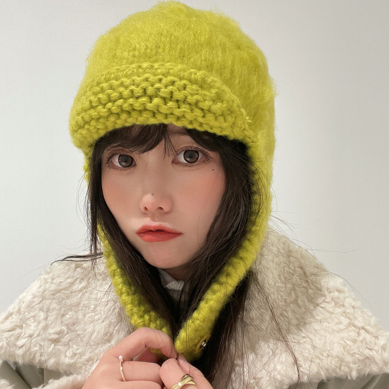 Warm Handmade Crochet Beanie for Women - Ear Protection Scarf