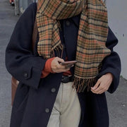 Cozy Autumn Plaid Scarf for Women