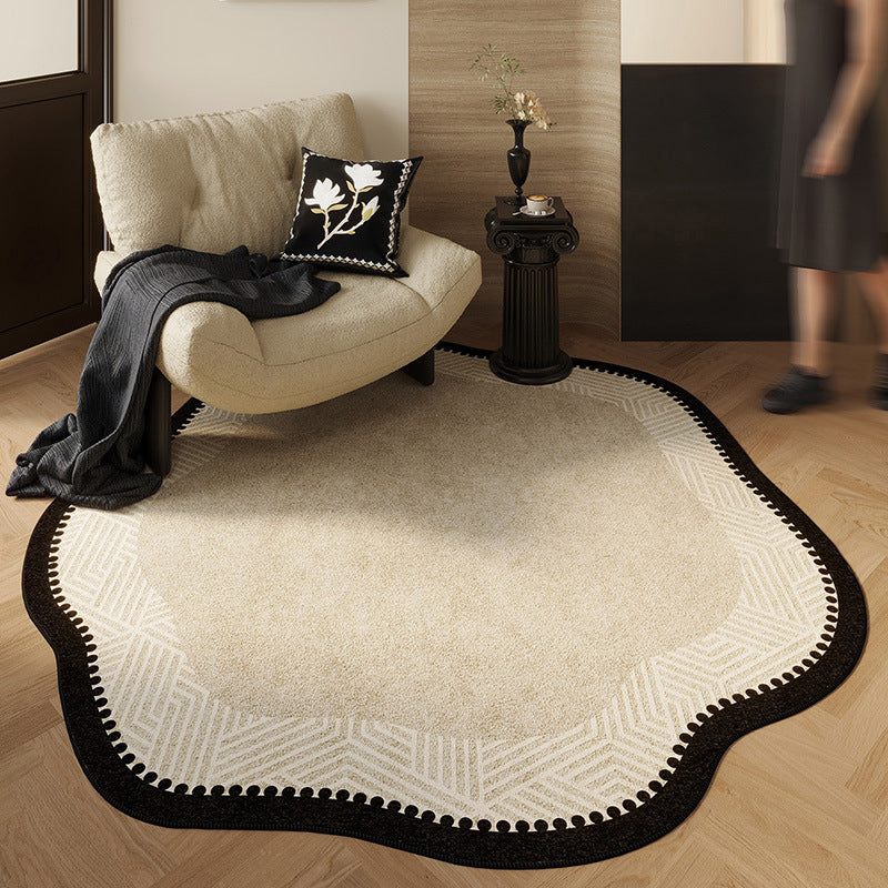 Round Vintage French-style Living Room Rug