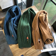 Warm Western Style Women's Scarf, Sapphire Blue or Beige