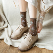 Vintage Floral Socks for Women