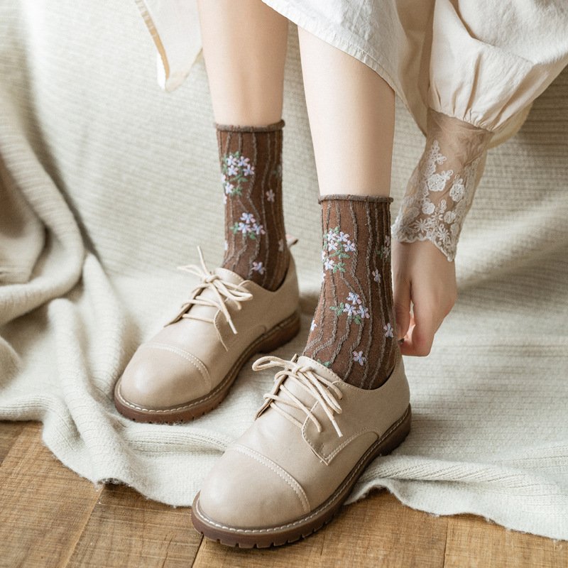 Vintage Floral Socks for Women