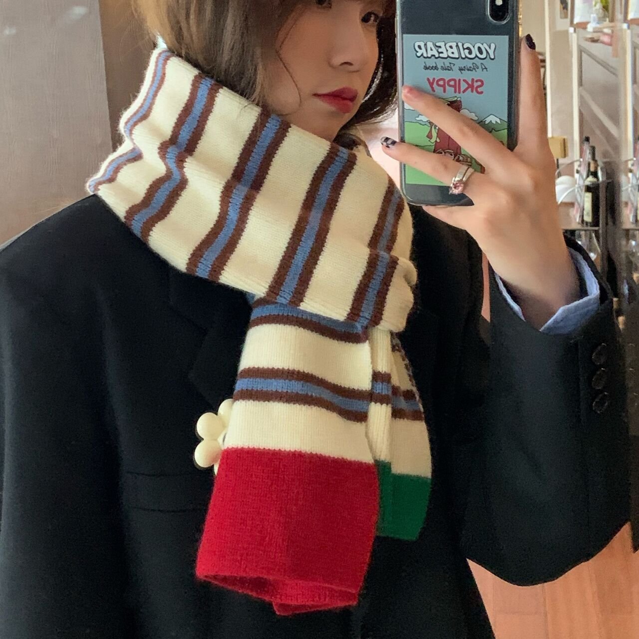 Warm Striped Scarf