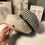 Vintage Houndstooth Women's Beret