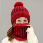 Warm Knit Hat with Ear Protection for Women